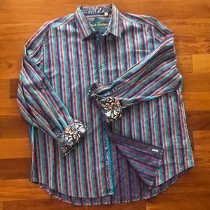 Vertical striped Robert Graham 3 XL shirt
